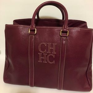 Burgundy Carolina Herrera Original purse